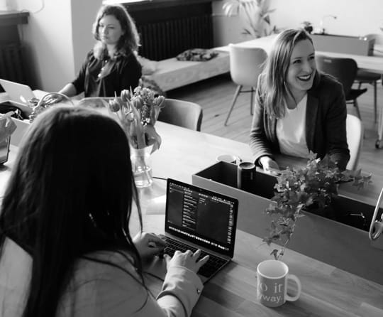 Women with laptop in the office